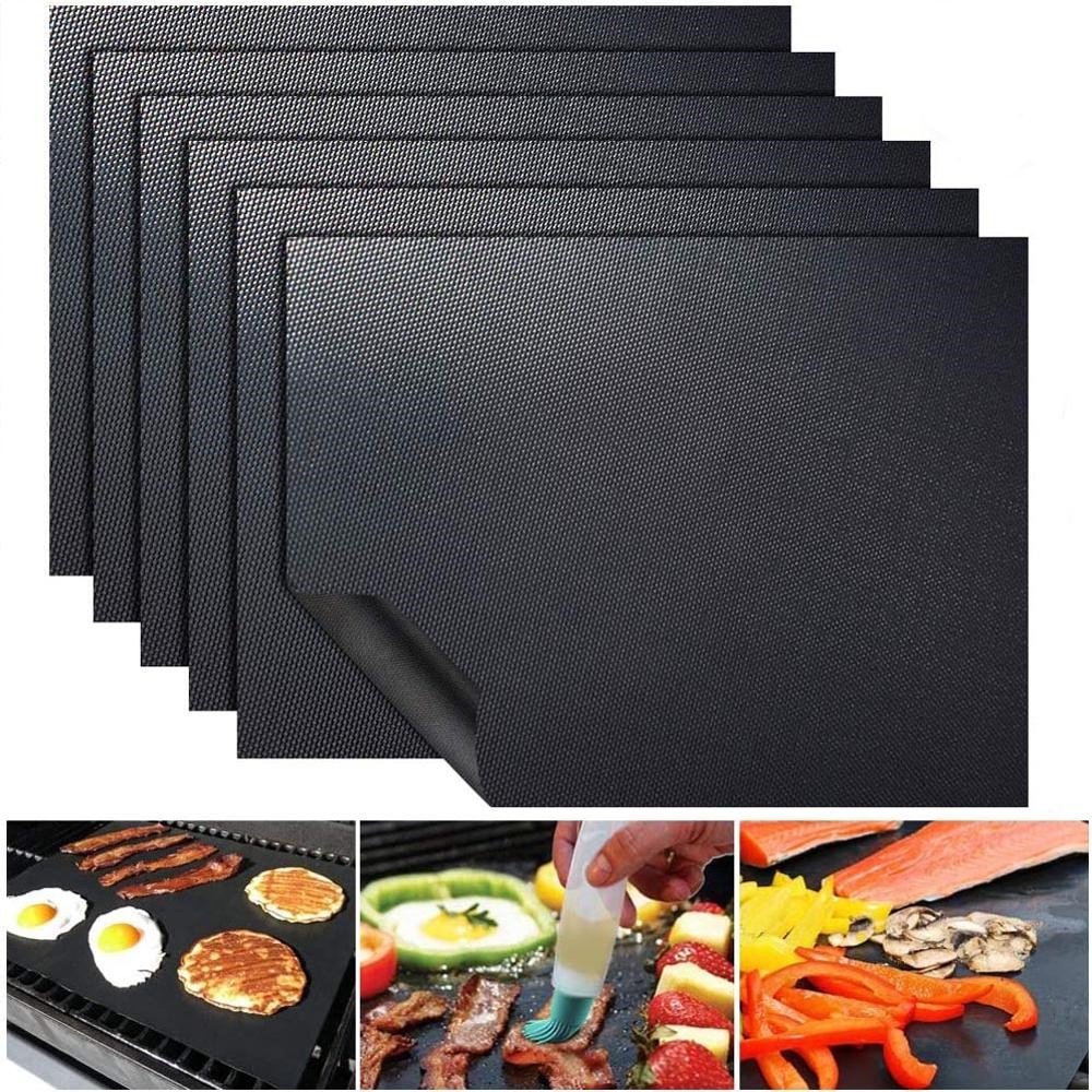 Bzfuture Non-stick BBQ Grill Mat 40*33cm Baking Mat BBQ Tools Cooking Grilling Sheet Heat Resistance Easily Cleaned Kitchen Tools