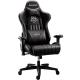 AutoFull Gaming Chair Pure Black PU Leather Racing Style Computer Chair, E-Sports Swivel Chair, AF070DPU Standard
