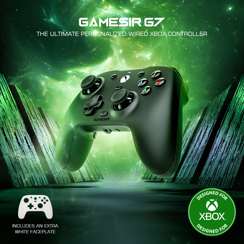 Official GameSir G7 Xbox Gaming Controller Wired Gamepad for Xbox Series X, Xbox Series S, Xbox One, ALPS Joystick PC, Replaceable panels