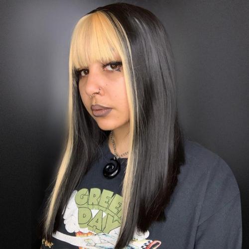 Official Korean Jenny Mixed Black Golden Wig Wm1212