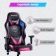 AutoFull Gaming Chair PU Leather Racing Style Computer Chair, Lumbar Support E-Sports Swivel Chair, AF075RPU Multicolor