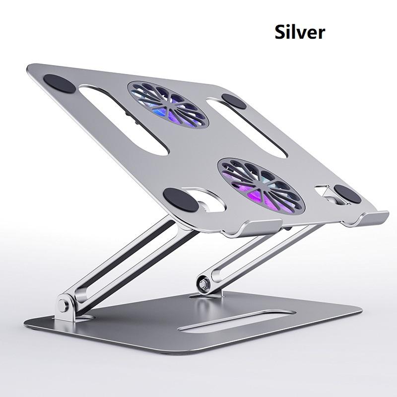 Bzfuture 7-17 inch Laptop Stand Aluminum Holder for Laptop Notebook PC Computer Ergonomic Bracket Cooling Fan Stand Heat Dissipation