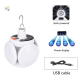 Outdoor Waterproof Emergency Solar / USB Cable Rechargeable LED Bulb