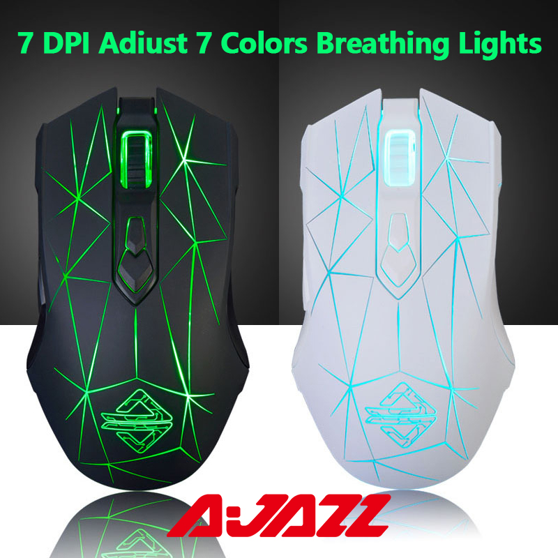 Official Ajazz AJ52 RGB USB Wired Gaming Mouce 2500DPl Programmable 7 Buttons Gamer Computer Mouse Optical Mice for Laptop PC Accessories
