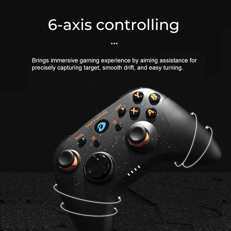 DAREU H101X Wireless Gamepad 360° Joystick Controller U-shaped Cross Key Compatible with TV Switch Phone PC for Steam Games