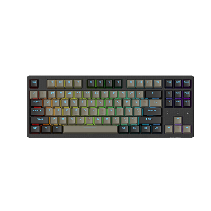 Official Dareu A87 Tri-mode Connection 100% Hotswap RGB LED Backlit Mechanical Gaming Keyboard With Customized Violet Gold Switch