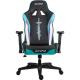 AutoFull Gaming Chair Cyan PU Leather Racing Style Computer Chair, Lumbar Support E-Sports Swivel Chair, AF076JPU
