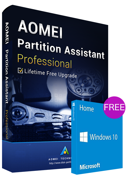Official AOMEI Partition Assistant Professional + Free Lifetime Upgrades 8.8 Edition Key Global(windows 10 home oem free)