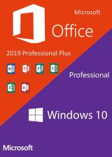 Official Windows10 PRO OEM + Office2019 Professional Plus CD Keys Pack-Lifetime