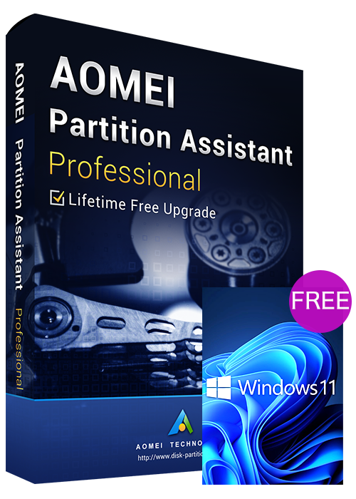 AOMEI Partition Assistant Professional + Free Lifetime Upgrades 8.8 Edition Key Global(windows 11 pro oem free)