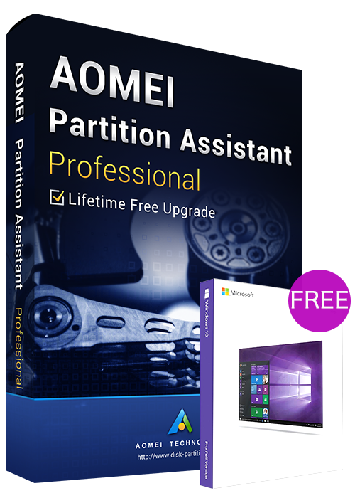 Official AOMEI Partition Assistant Professional + Free Lifetime Upgrades 8.8 Edition Key Global(windows 10 pro oem free)