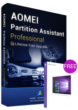 Official AOMEI Partition Assistant Professional + Free Lifetime Upgrades 8.8 Edition Key Global(windows 10 pro oem free)