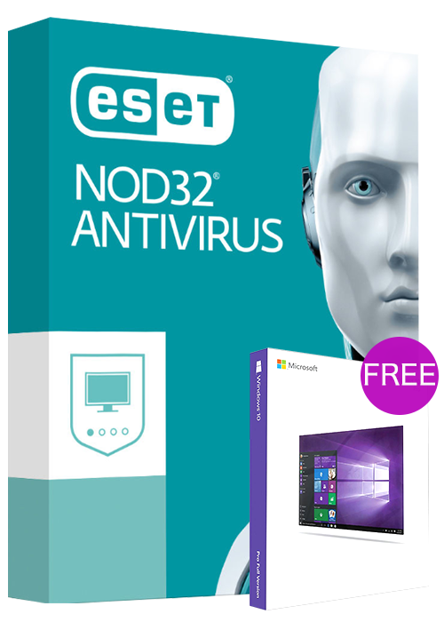 Eset NOD32 Antivirus 1 PC 1 Year Key Global(windows10 pro oem free)